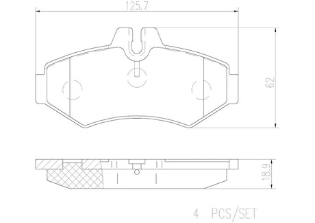 Product of Brembo P50020N Brake Pad - Set Of 4 