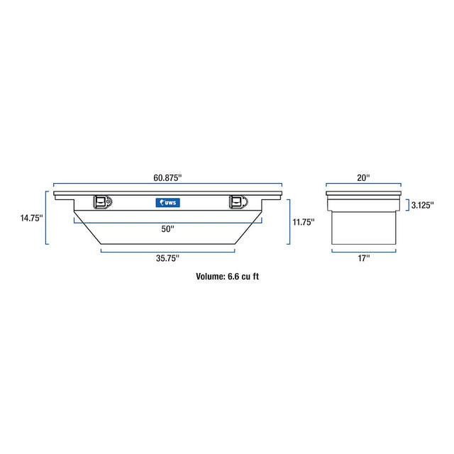 Product of UWS TBS-60-A-LP-BLK Low Profile Toolbox 