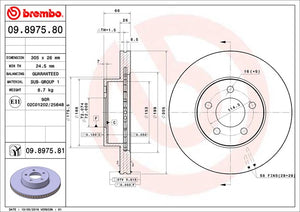 Product of Brembo 09897581C02 Vented 1 Piece Brake Rotor 