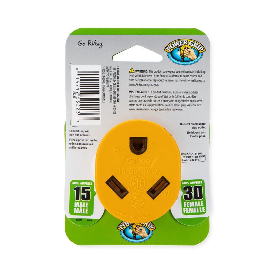 Product of Camco 55223 Power Cord Adapter