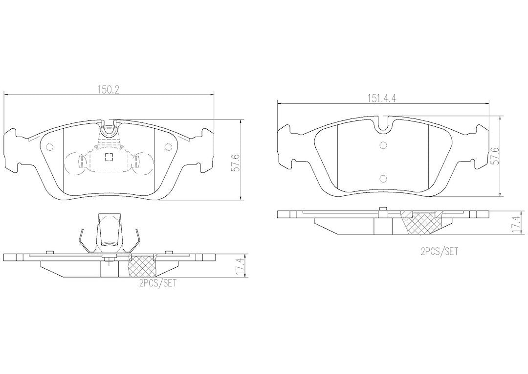 Product of Brembo P06024N Brake Pad - Set Of 4 