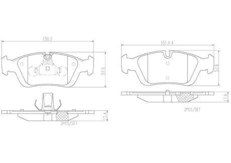 Product of Brembo P06024N Brake Pad - Set Of 4 