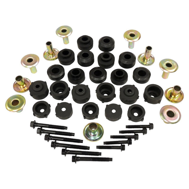 Product of Crown Automotive 55176180MK Black Rubber Body Mount Bushings 
