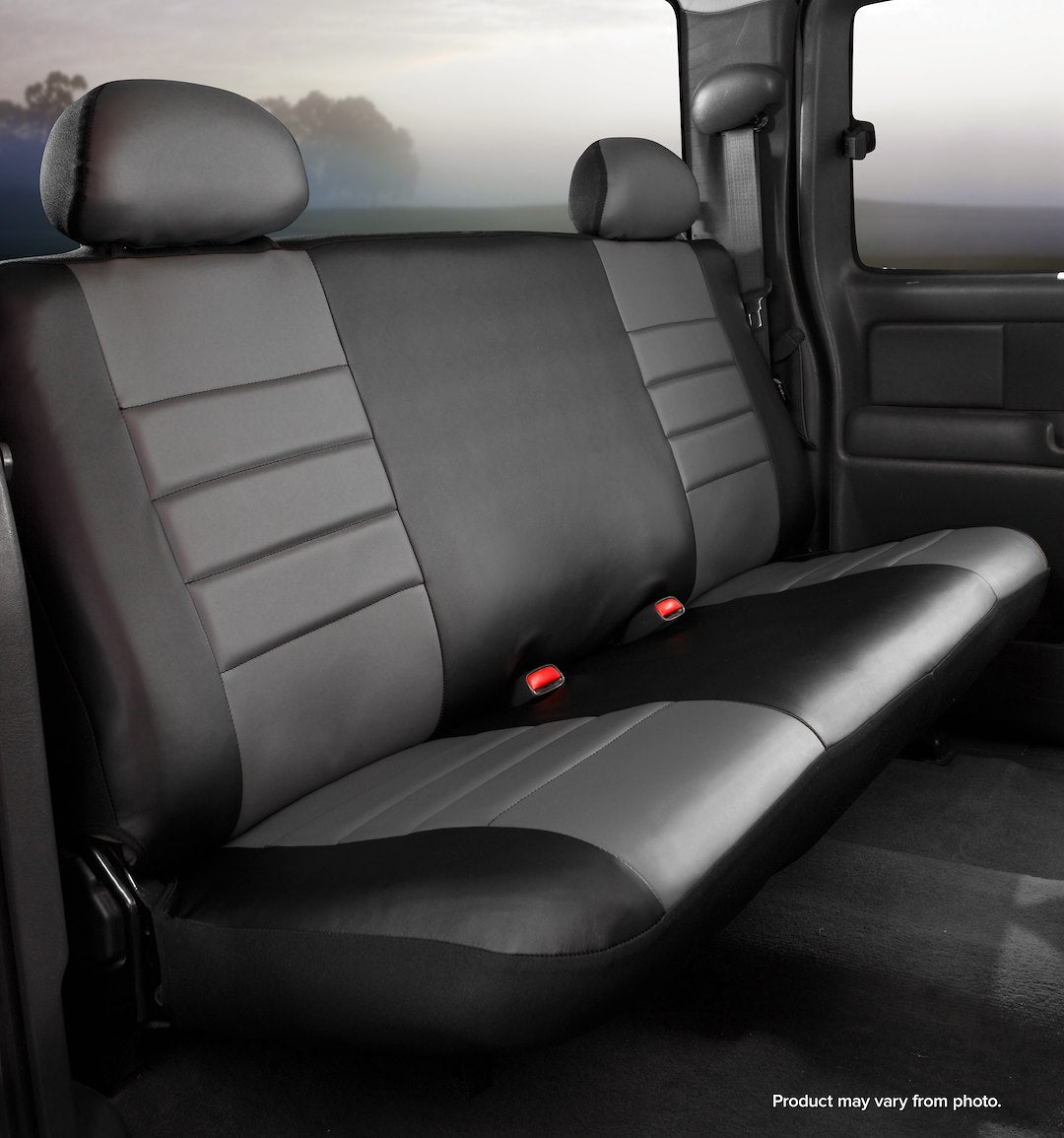 Product of Fia SL65-12 GRAY LeatherLite™ Black/ Gray Simulated Leather Seat Cover 