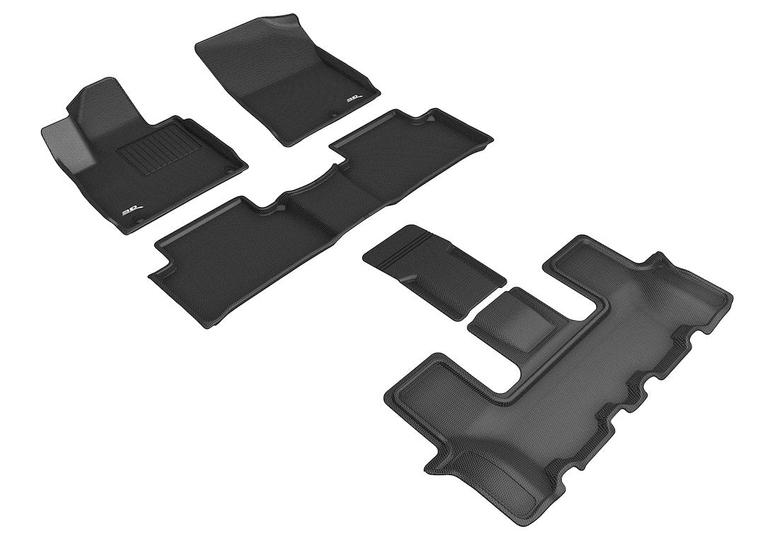 Product of 3D Mats KAGU L1KA05801509 Black Thermoplastic Rubber Of Carbon Fiber Texture Floor Liner 