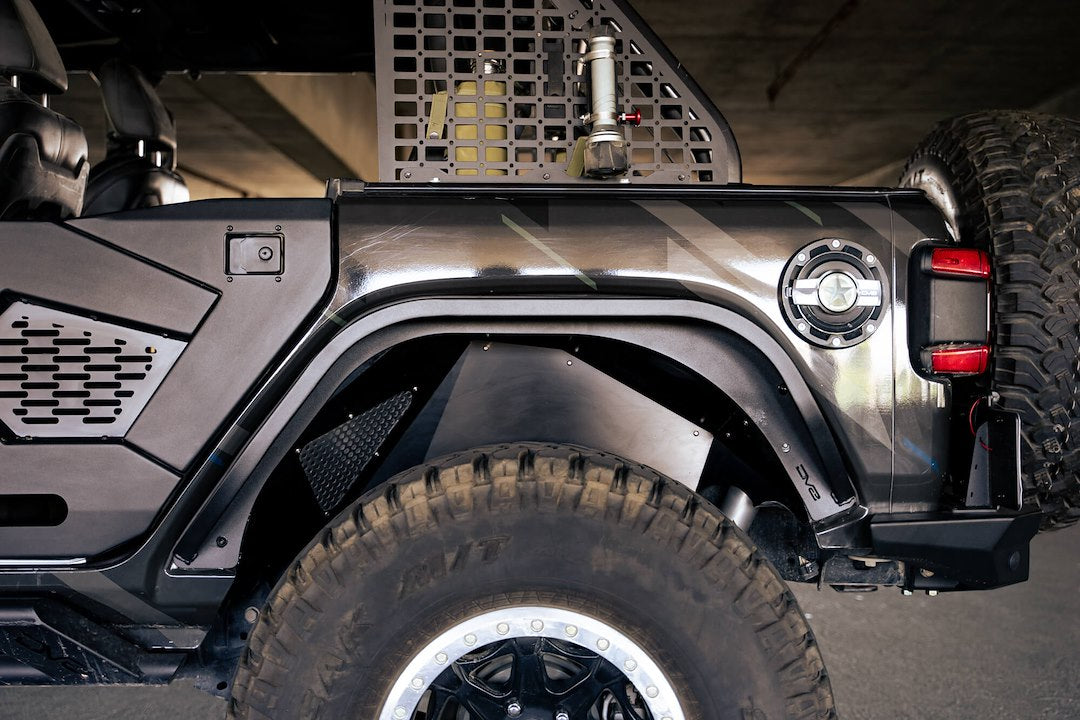 Dv8 Offroad Fdjl-07 Fender Flare||2018-2023_Jeep-Wrangler-Jl-Slim-Fender-Flares_Installed-9.Jpg||95||dv8fdjl07||1627549