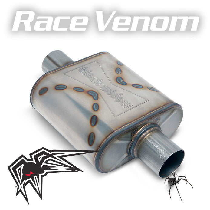 Product of Black Widow Exhaust BW009-C Race Venom Stainless Steel Exhaust Muffler 