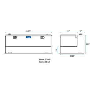 Product of UWS TT-85-COMBO Diesel Liquid Transfer Tank 85 Gallon Rectangular 