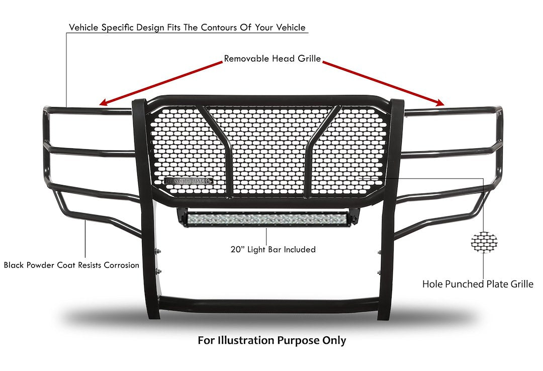 Product of Black Horse Offroad RU-FOF115-B-KIT Grille Guard  