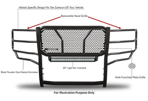 Product of Black Horse Offroad RU-FOF115-B-KIT Grille Guard  