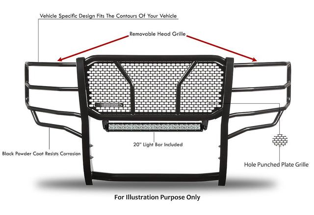 Product of Black Horse Offroad RU-FOF115-B-KIT Grille Guard  