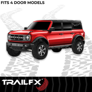 Product of TrailFX BR011T Black Steel Round Tube Rocker Panel Guard 