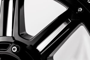 Product of Grid Wheels 20x12 Gloss Black With Natural Accents Wheel - 5x4.50 Bolt Pattern 