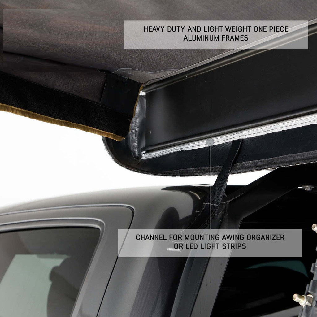 Product of Overland Vehicle Systems 19679907 SUV/Pickup Overlanding Manual Awning , Gray Solid 