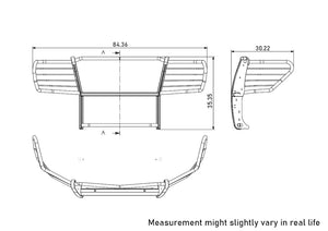 Product of Black Horse Offroad 17NR27MA-PLFB Grille Guard  