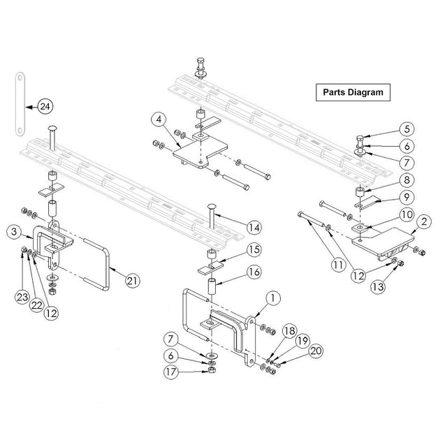 Husky Towing 33073 Fifth Wheel Trailer Hitch Mount Kit||hus_33073_Mounting Kit_Diagram.Png||85||hus33073||1255365