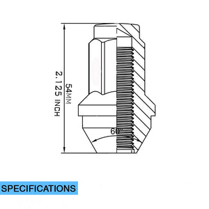 Product of Coyote Wheel Accessories 511173 60 Degree Conical 14x2.0 Lug Nut 