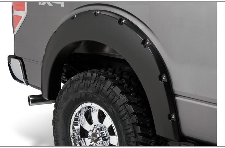 Product of Bushwacker 20080-02 Pocket Style/ Exposed Fasteners Black Fender Flare - Set Of 2 
