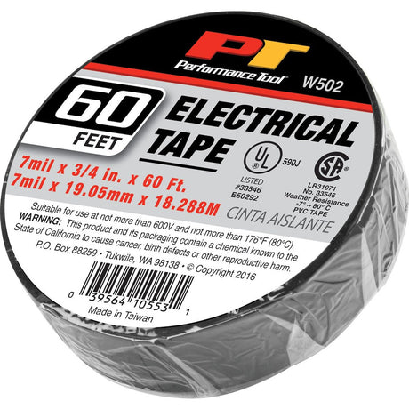 Performance Tool W502 Electrical Tape||w502_1.Jpg||86||ptlw502||1596196