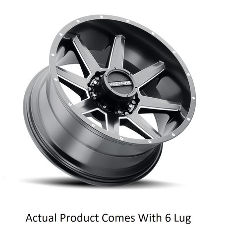 Product of Raceline 20x9 Black With Natural Accents Wheel - 6x5.31 Bolt Pattern 