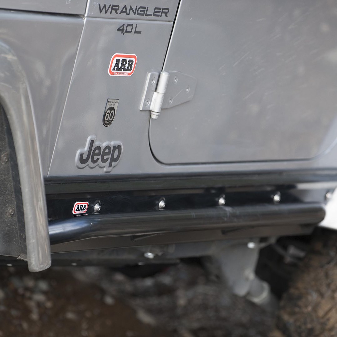 Product of ARB 4450010 Silver Steel Round Tube Rocker Panel Guard 