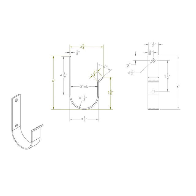 Black Horse Offroad Rch633 Ladder Rack Utility Hook||rch633_1.Jpg||85||blkrch633||2239155