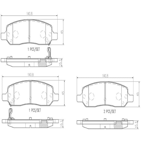 Product of Brembo P09017N Brake Pad - Set Of 4 