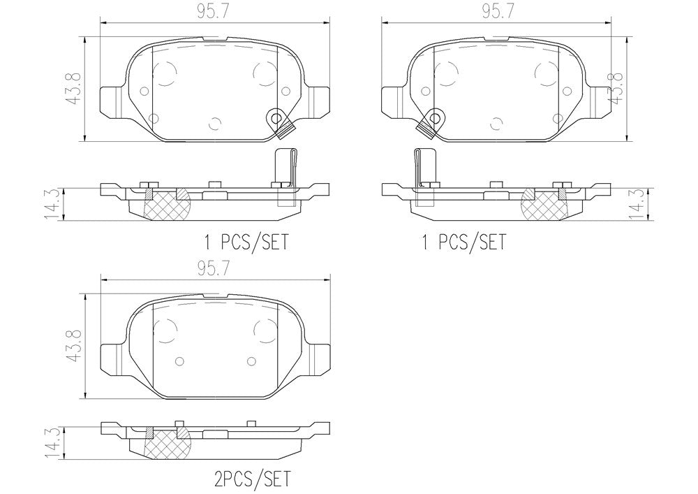 Product of Brembo P23151N Brake Pad - Set Of 4 