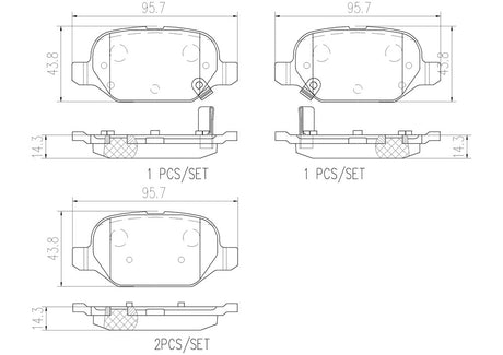 Product of Brembo P23151N Brake Pad - Set Of 4 