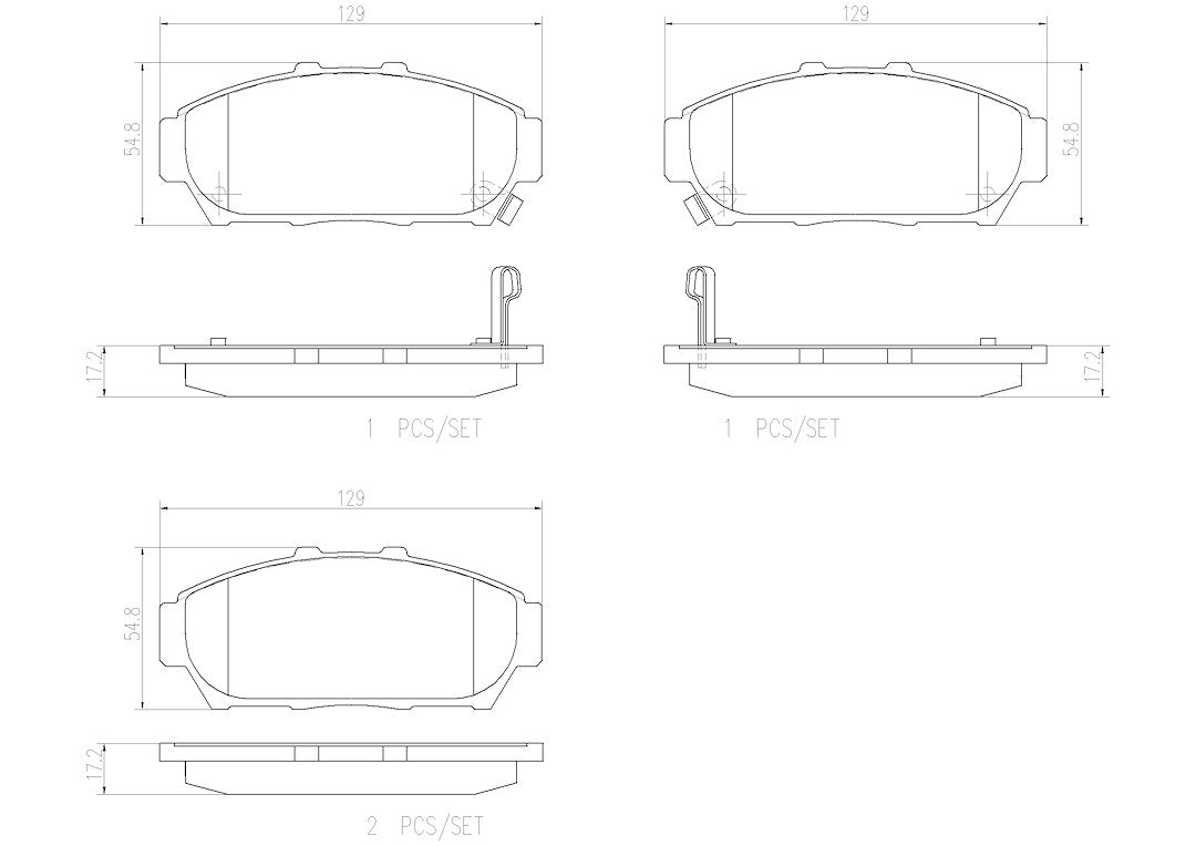Product of Brembo P28048N Brake Pad - Set Of 4 