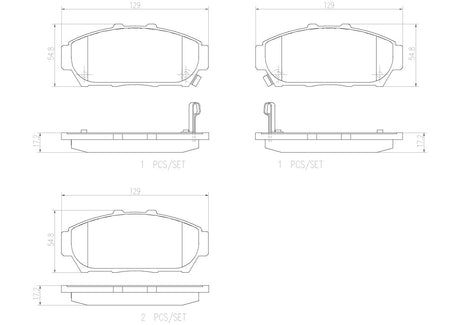 Product of Brembo P28048N Brake Pad - Set Of 4 