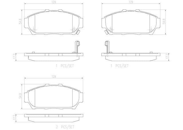 Product of Brembo P28048N Brake Pad - Set Of 4 