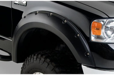 Product of Bushwacker 20916-02 Pocket Style/ Exposed Fasteners Black Fender Flare - Set Of 4 