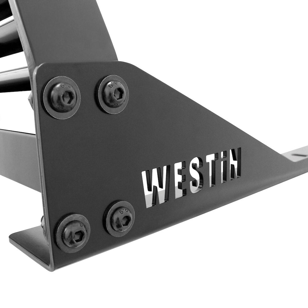Product of Westin Automotive 57-8025 Bolt-On Black Powder Coated Bar Style Headache Rack 