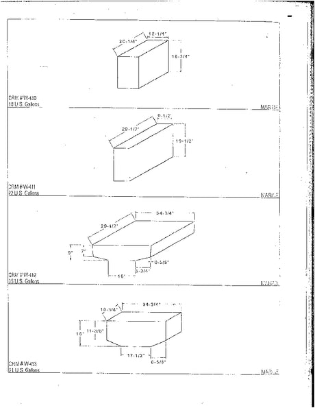 Custom Roto Molding W-412 Fresh Water Tank||w-412.Jpg||86||c7fw412||1582690