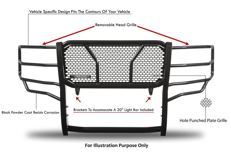 Black Horse Offroad Ru-Fof115-B Grille Guard||ru-Fof115-B_6.Jpeg||90||blkrufof115b||1649171