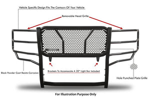 Black Horse Offroad Ru-Fof115-B Grille Guard||ru-Fof115-B_6.Jpeg||90||blkrufof115b||1649171