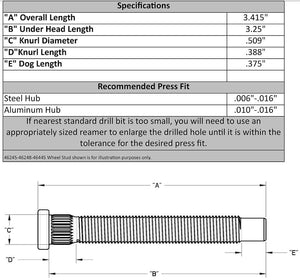 Moroso Performance 46245 Wheel Stud||46245_1.Jpg||86||m2846245||1370259