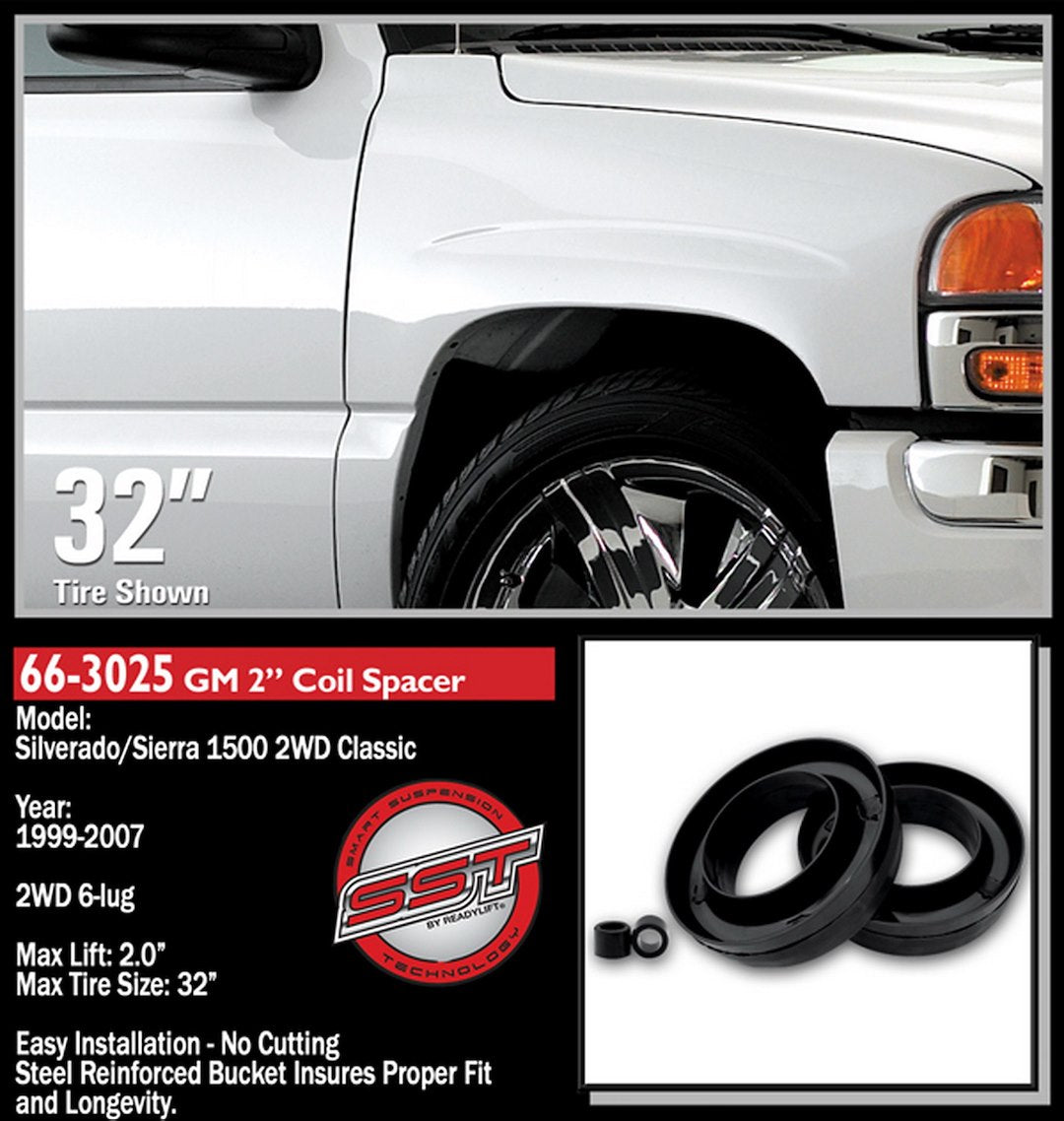 Product of ReadyLIFT 66-3025 Leveling Kit Suspension 2 Inch Lift Coil Spring Spacer 