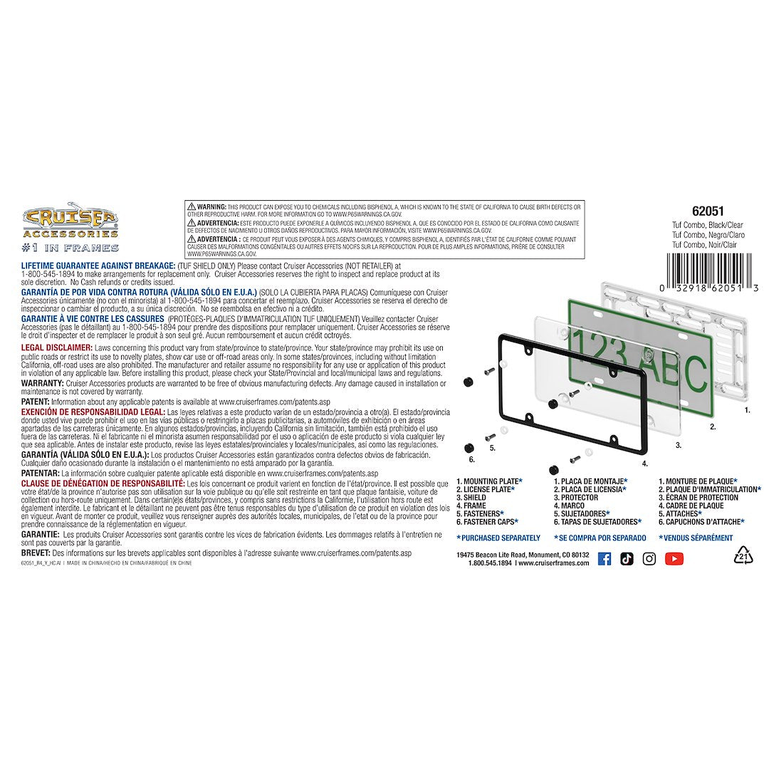 Product of Cruiser 62051 License Plate Frame