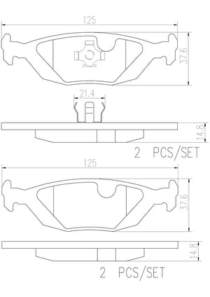 Product of Brembo P71003N Brake Pad - Set Of 4 