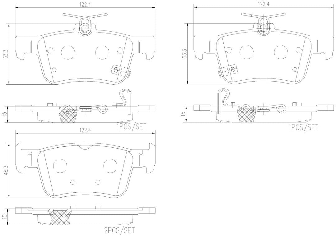Product of Brembo P28089N Brake Pad - Set Of 4 