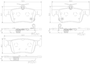 Product of Brembo P28089N Brake Pad - Set Of 4 