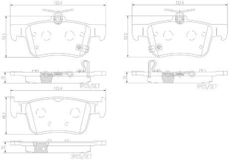 Product of Brembo P28089N Brake Pad - Set Of 4 