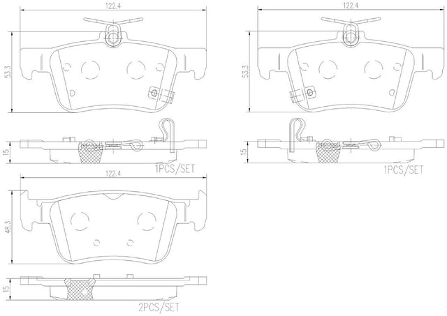 Product of Brembo P28089N Brake Pad - Set Of 4 