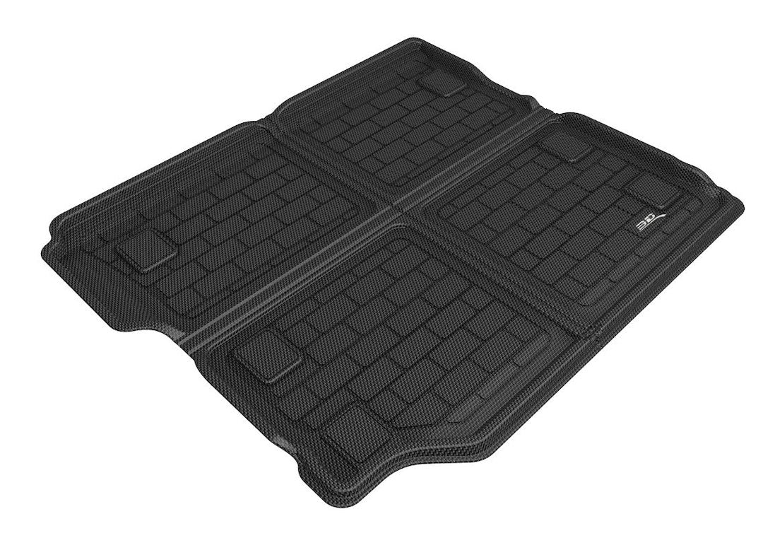 Product of 3D Mats M1JP0231309 Black Thermoplastic Rubber Of Carbon Fiber Texture Back Of 2nd Row Seat Cargo Area Liner 