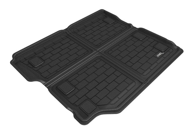 Product of 3D Mats M1JP0231309 Black Thermoplastic Rubber Of Carbon Fiber Texture Back Of 2nd Row Seat Cargo Area Liner 
