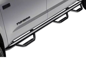 Product of N-Fab C17105CC-6 Black Gloss Textured Powder Coated Round Nerf Bar - Truck Wheel To Wheel 