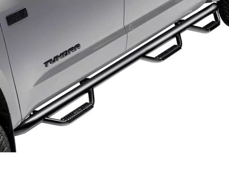 Product of N-Fab C17105CC-6 Black Gloss Textured Powder Coated Round Nerf Bar - Truck Wheel To Wheel 
