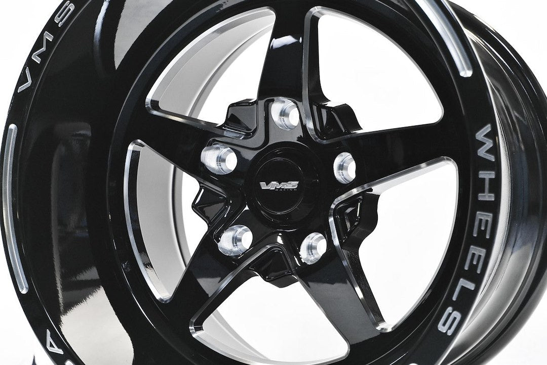 Product of VMS Racing Wheels 15x10 Black Natural Wheel - 5x4.75 Bolt Pattern 